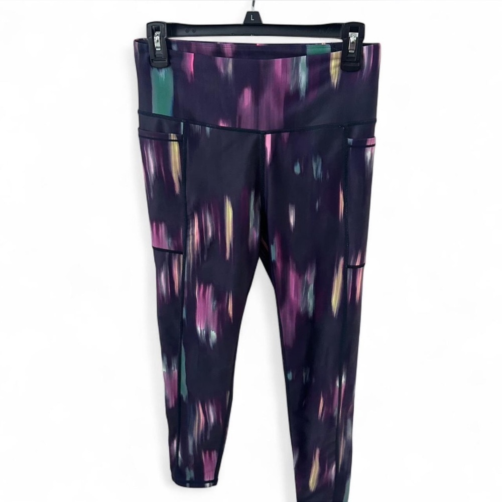Aqua Colorful Patterned Leggings